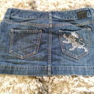 Jean mini skirt